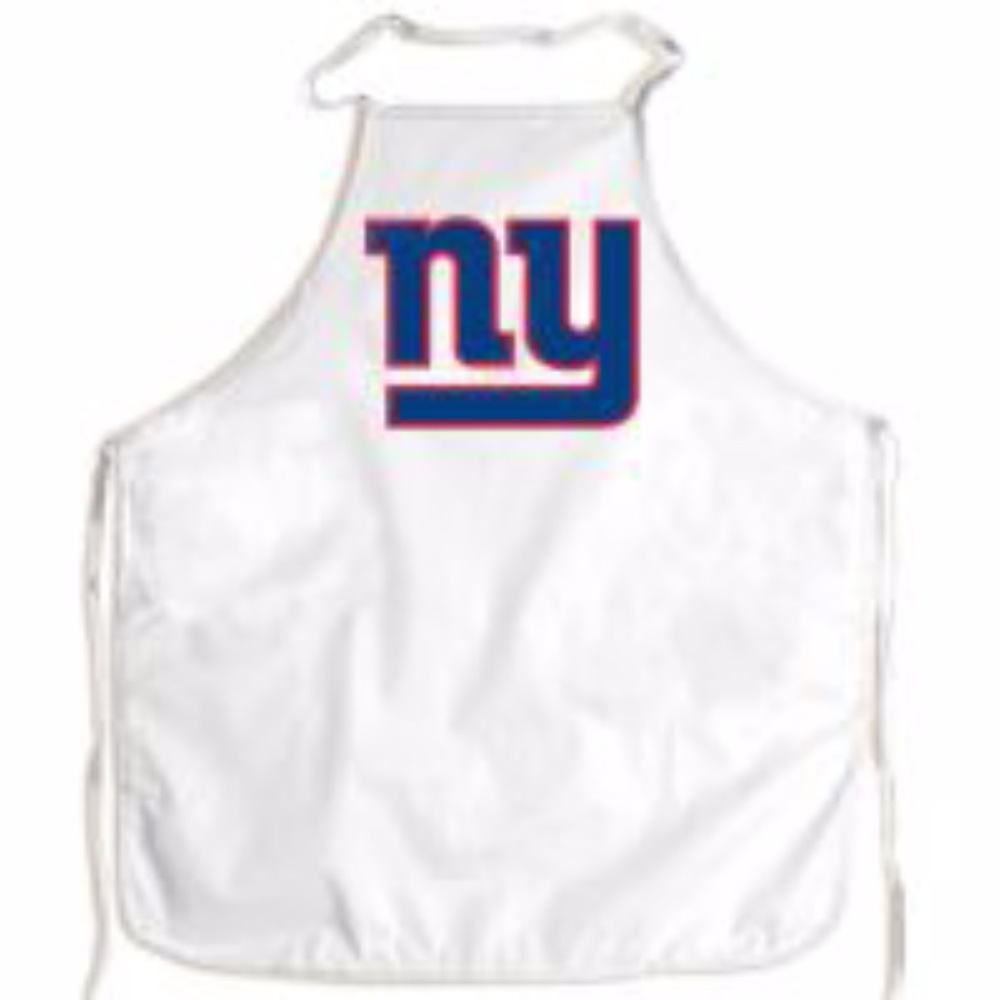 New York Giants Barbeque Apron- White